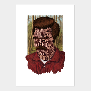 Ron Swanson Posters And Art Prints And Parks And Rec Fan Art