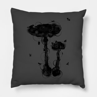 Amanita Muscaria b/w Pillow