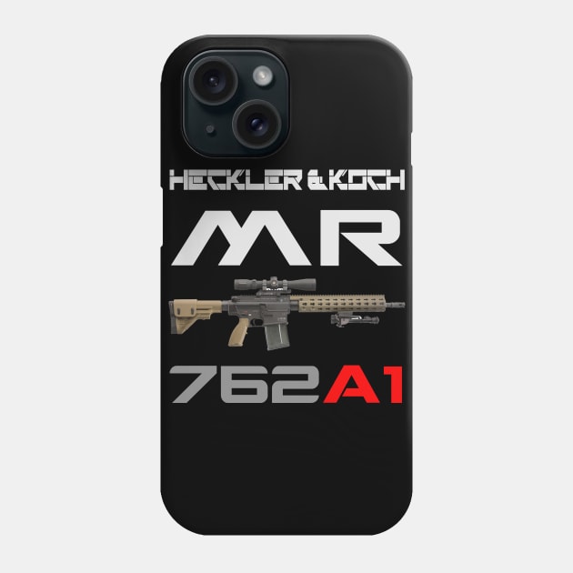 Assault Rifle HK MR 762 A1 Phone Case by Aim For The Face