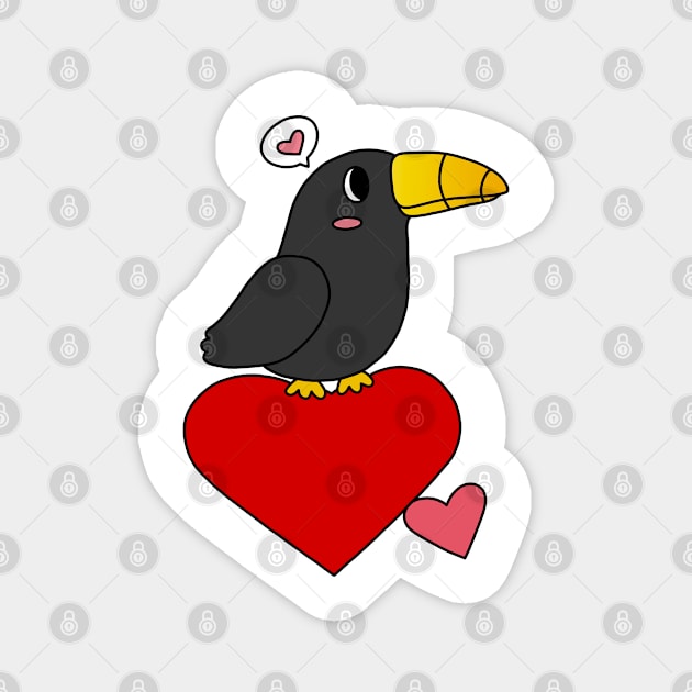 Toucan with Hearts Magnet by Destination Creativity