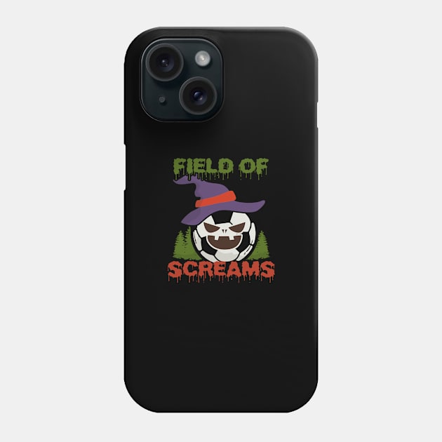 Halloween Soccer Shirt | Field Of Screams Phone Case by Gawkclothing