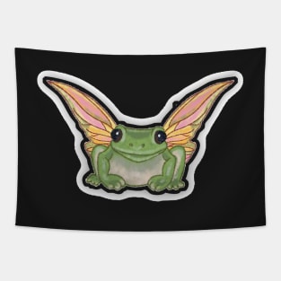 cute, pretty, fairy frog sticker Tapestry