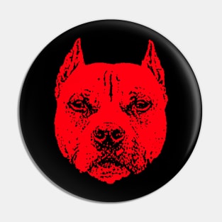 Red Pit Bull Pin