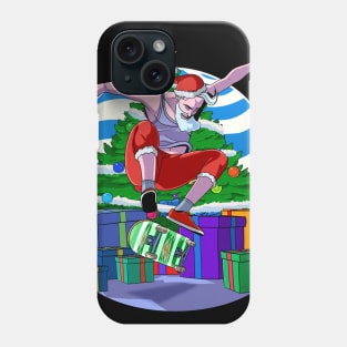 Santa Claus Skater Skateboarding Christmas Gift Phone Case