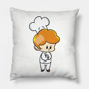 chef cartoon character  drawing design Pillow