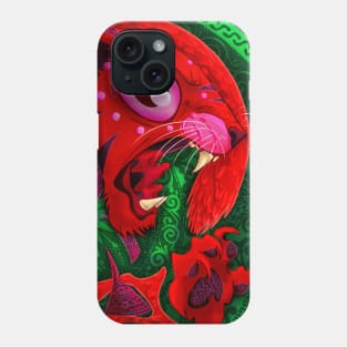 red zuma tiger Phone Case