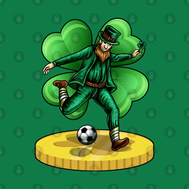 Soccer Leprechaun Irish St Patricks Day by E