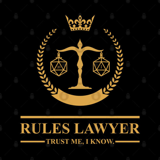 Rules Lawyer Emblem Tabletop RPG by pixeptional