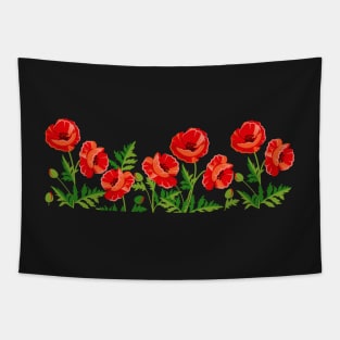 Red Poppies - Red Poppy Flowers Tapestry