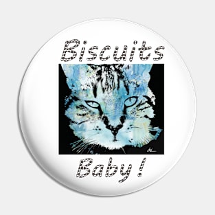 Cat Biscuits Portait with Letters Pin