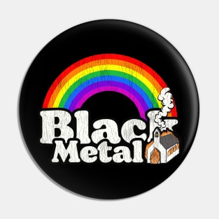 Black Metal Reignbow Pin