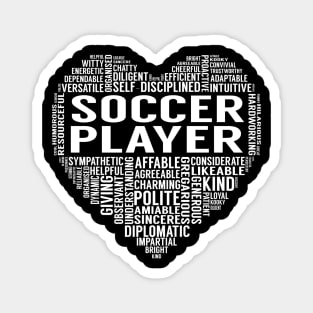 Soccer Player Heart Magnet