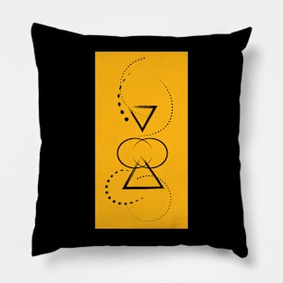 Yellow Love Pattern Pillow