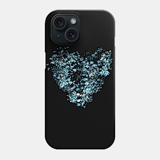 Neon floral valentines day heart design Phone Case