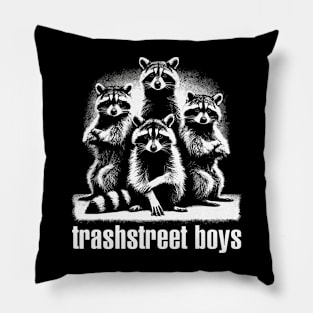 Retro Raccoon Rock Pop Music Concert Band Novelty Funny Raccoon Pillow