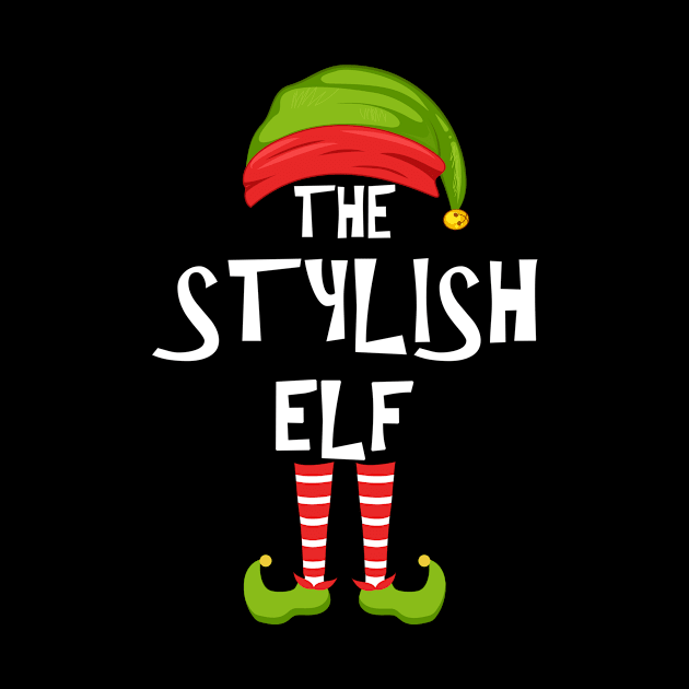 Stylish Elf Matching Family Christmas Party Pajama Group by FunnyUSATees