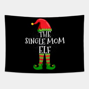 Single Mom Elf Family Matching Christmas Group Funny Gift Tapestry