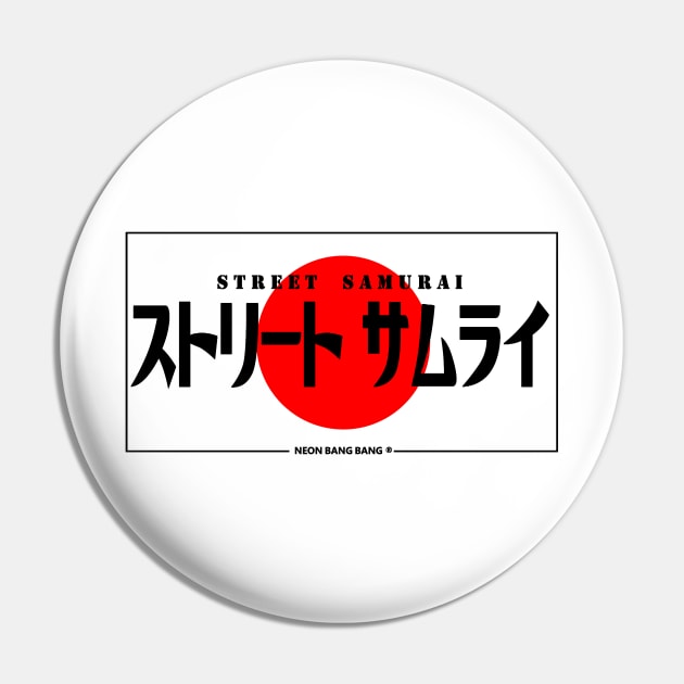 JDM "Street Samurai" Bumper Sticker Japanese License Plate Style Pin by Neon Bang Bang