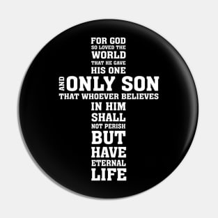 For God So Love World Jesus Cross Funny Christian Pin