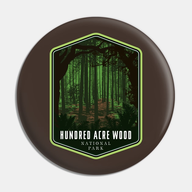 Hundred Acre Wood National park Pin by MindsparkCreative