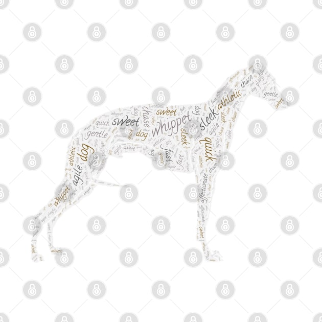 Whippet Wordcloud for Lighter Backgrounds by WYL - Words You Love