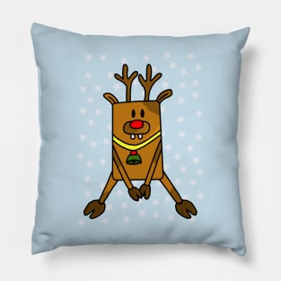 Funny Cute Deer with Star Pattern Pillow