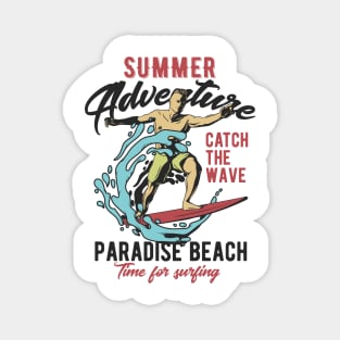 Summer adventure paradise beach Magnet