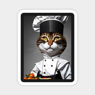 Chef Cat - Modern Digital Art Magnet