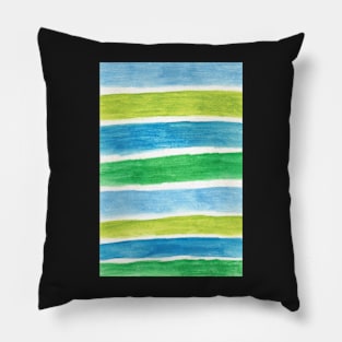 Watercolor: Sea Stripes Pillow