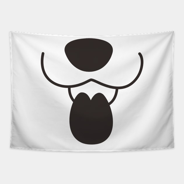 Funny dog face Tapestry by TeeZona