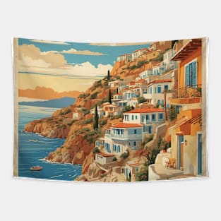 Agia Pareskevi Greece Vintage Tourism Travel Tapestry