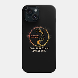 Hello Darkness My Old Friend Cat Solar Eclipse April 08 2024 Phone Case