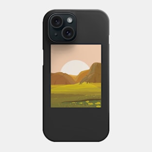 Sunset in the Meadow Phone Case