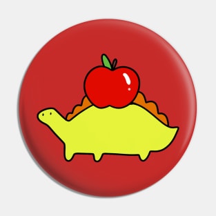 Apple Stegosaurus Pin