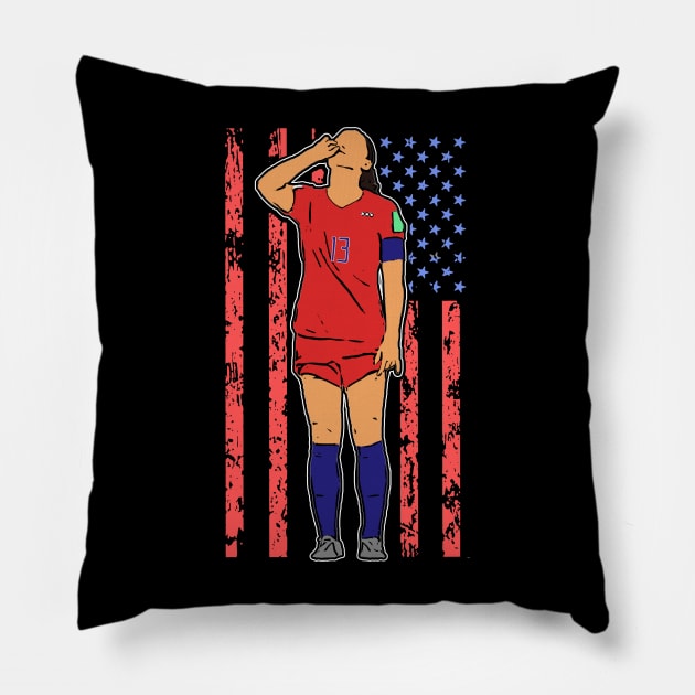 Alex Morgan Celebration Pillow by RichyTor