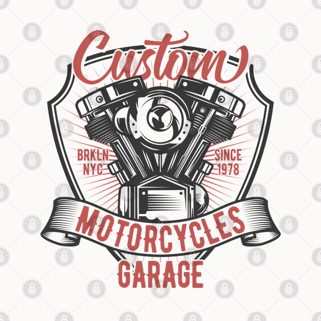 Custom Motorcycle Garage by JabsCreative