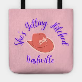 She's Getting Hitched Nashville purple Tote