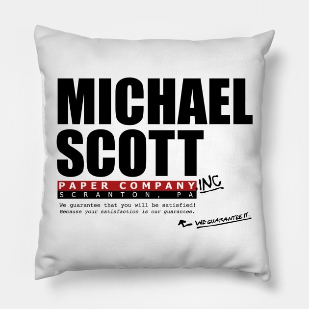 Michael Scott Paper Company - Dunder Mifflin - The Office Parody Pillow by WFDJ