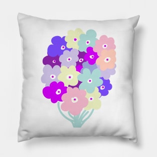 BUNCH OF PASTEL FLOWERS Pillow