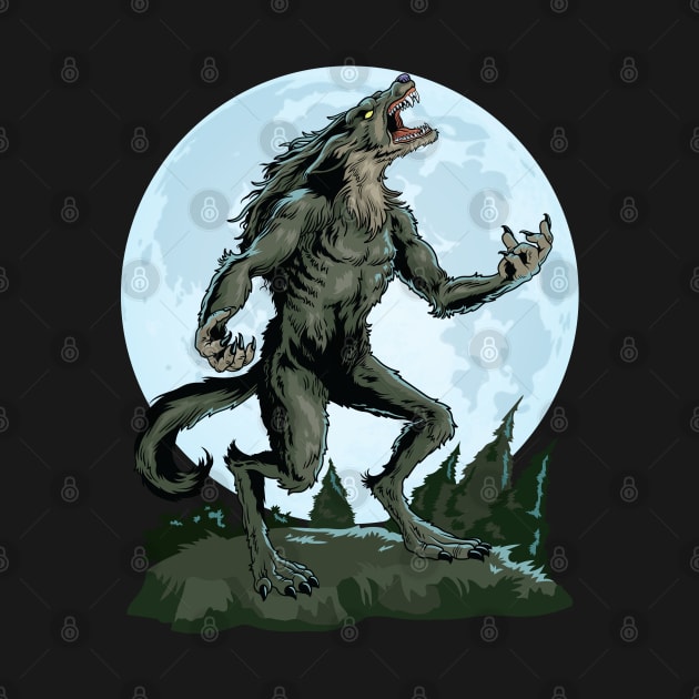 The Howling Werewolf by GoshWow 