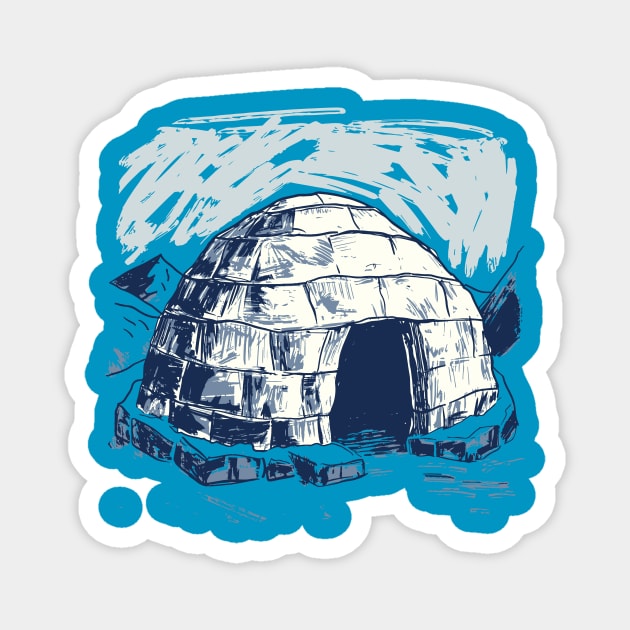 Igloo Magnet by DragonDream