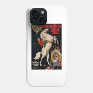 Ringling Bros Horse Circus Performances Stunt Advertisement Vintage Phone Case