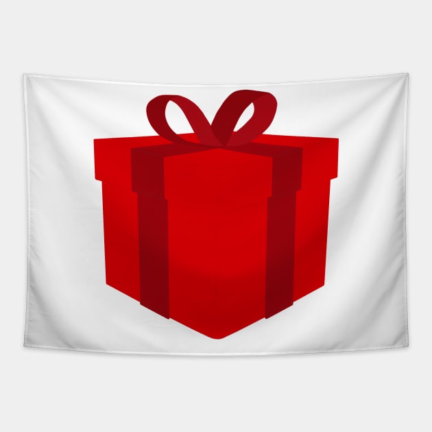 Red gift box Tapestry by DiegoCarvalho