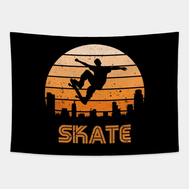 Retro Skate Tapestry by rojakdesigns