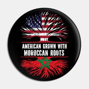 American Grown with Moroccan Roots USA Flag Pin