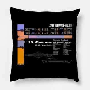 Computer Readout Showing U.S.S. Monoceros Scout Ship Pillow