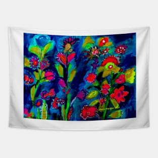 Underwater Flowers Tapestry