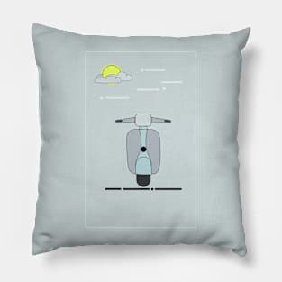 Vintage motorcycle design Pillow