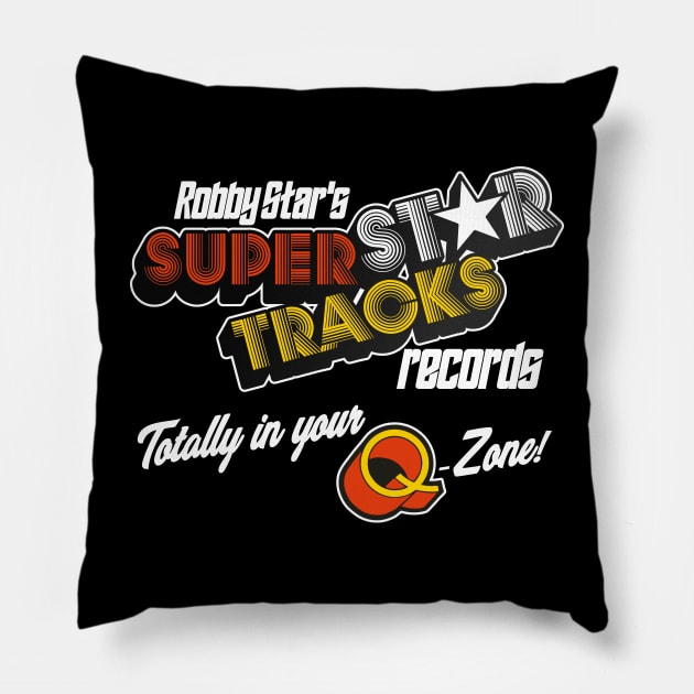 SuperStar Track Records Pillow by darklordpug