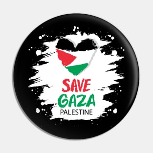 Slogan Save Palestine. Pin